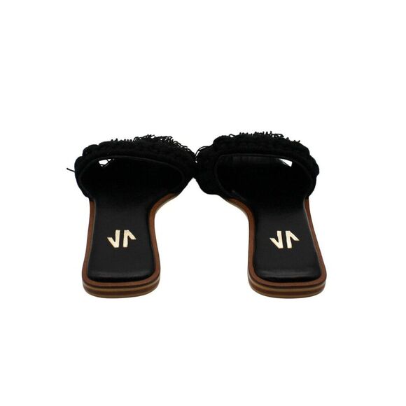 Silvia Cobos Women S Candy Fringe Flat Sandals - Black - Picture 7 of 8